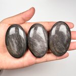 Palm Stone Manufacturer - Carved Silver Obsidian Reiki Feng Shui