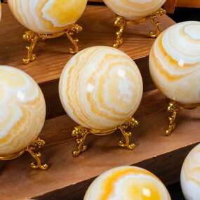 Calcite Sphere Factory - Yellow Stone Crafts Home Decor