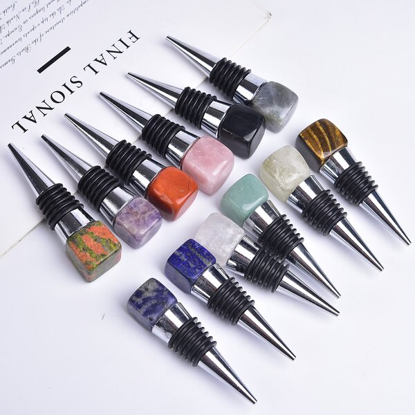 Wine Stopper Manufacturer - Custom Rose Quartz Whisky Stopper