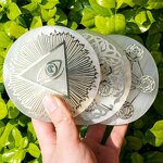 Selenite Disc Factory - 6cm-10cm Different Patterns Carving