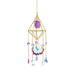 Crystal Suncatcher Manufacturer - Diamond Shape Natural Pendant