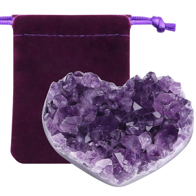Amethyst Cluster Manufacturer - Heart Carved Crystal Gift Set