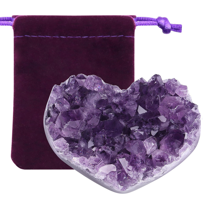 Amethyst Cluster Manufacturer - Heart Carved Crystal Gift Set