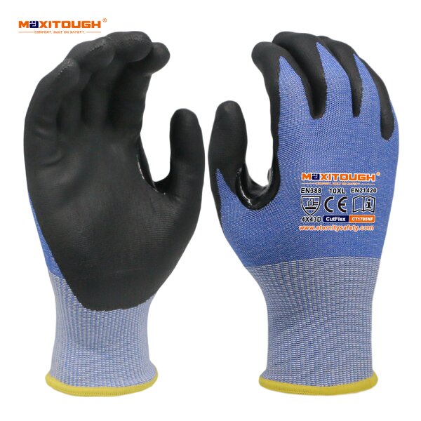 Nitrile Work Gloves Manufacturer - OEM/ODM Custom 18G Foam En388 4X43D Rated
