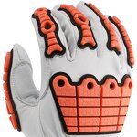 Leather Work Gloves Manufacturer - OEM/ODM Custom Cow Leather TPR Anti Impact A8