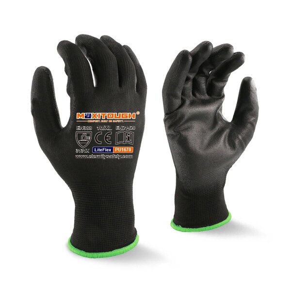 PU Safety Gloves Manufacturer - OEM/ODM Custom Logo Knitted Polyester