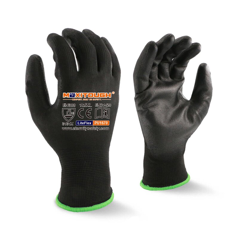 PU Safety Gloves Manufacturer - OEM/ODM Custom Logo Knitted Polyester