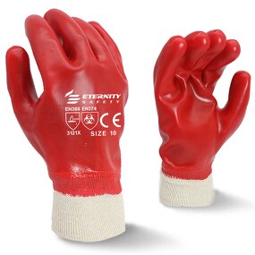 PVC Work Gloves Manufacturer - OEM/ODM Custom Elastic Cuff Cotton Lining Industrial