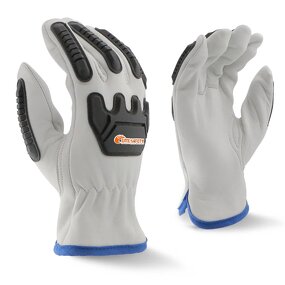 Leather Work Gloves Manufacturer - OEM/ODM Custom Goatskin TPR Back Protection