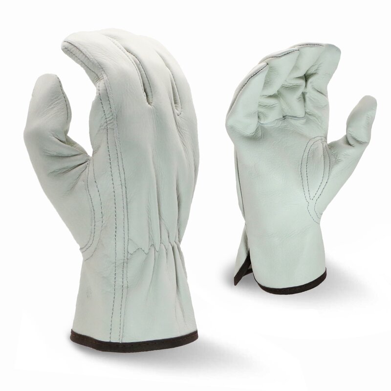 Leather Work Gloves Manufacturer - OEM/ODM Custom White Grain Cowhide Heavy Duty