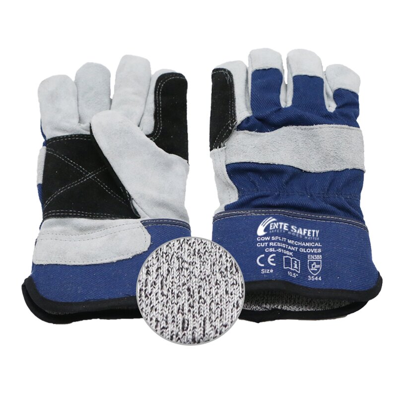 Leather Work Gloves Manufacturer - OEM/ODM Custom Cow Leather HPPE Liner Cut Resistant