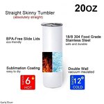 Straight Thermos Cup Manufacturer - OEM Sublimation Vacuum Stainless Steel Cup