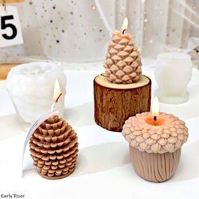 Pinecone Candle Mold Manufacturer - Custom 3D Christmas Scented Candle Mold