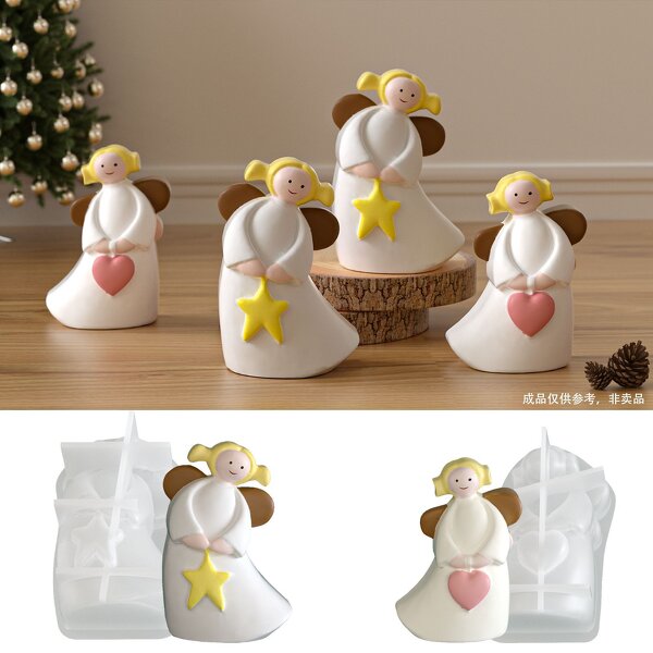 Silicone Mold Factory - Custom Heart Star Fairy Mold for Resin Candle Making