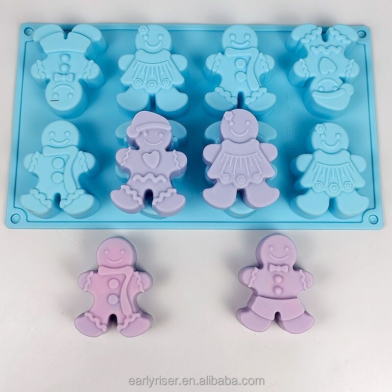 Gingerbread Mold Manufacturer - Food Grade 8-Cavity Silicone Mold for Baking