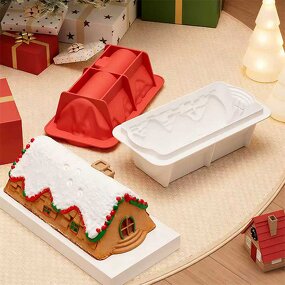 Christmas Cake Mold Manufacturer - Custom Cabin Mousse Cake Rectangle Pan