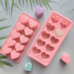 Heart Silicone Mold Factory - OEM 10-Cavity Ice Cube Tray for Soap Candle