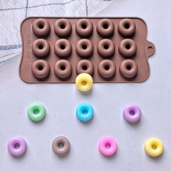 Donut Silicone Mold Manufacturer - Custom 15-Cavity Multi-Use Chocolate Mold