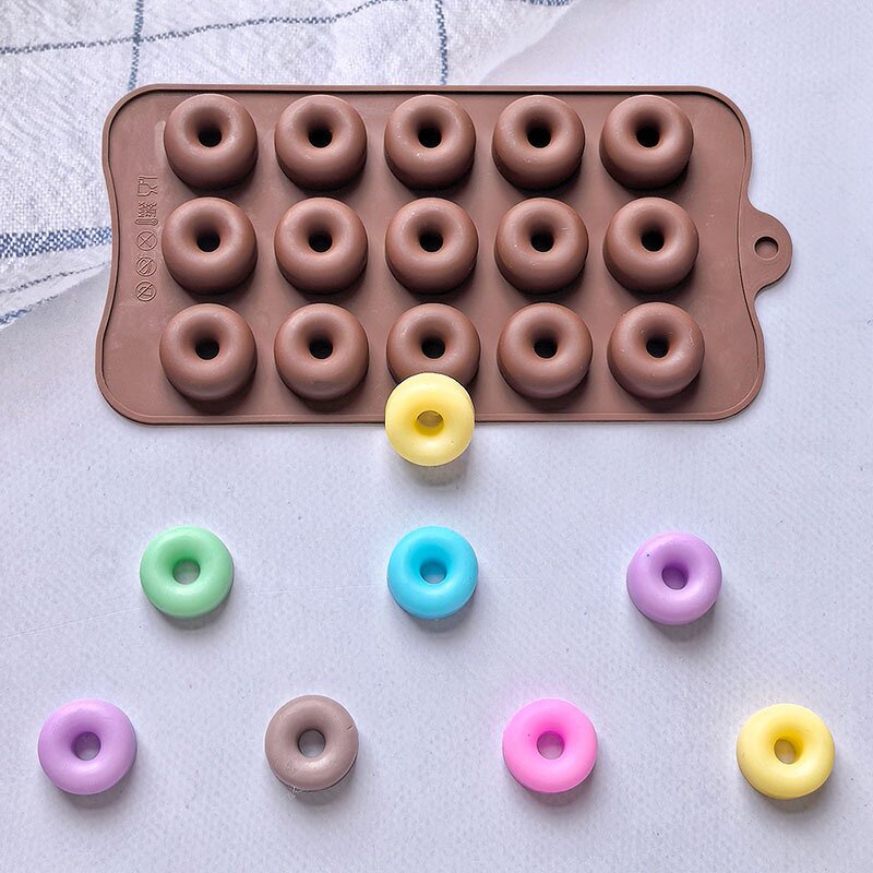 Donut Silicone Mold Manufacturer - Custom 15-Cavity Multi-Use Chocolate Mold