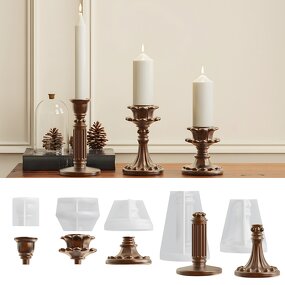 Candlestick Mold Factory - OEM European Style Base Silicone Mold for Decor