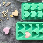 Heart Silicone Mold Factory - OEM 10-Cavity Ice Cube Tray for Soap Candle