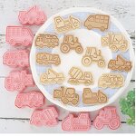 Vehicle Cookie Cutter Manufacturer - OEM 8pcs Construction Car Truck Biscuit Mold