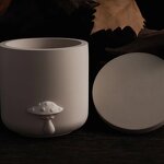 Mushroom Jar Silicone Mold Factory - OEM Cement Planter with Lid Candle Cup