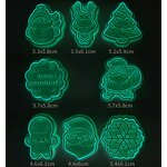 Christmas Cookie Cutter Manufacturer - OEM 8pcs Santa Gingerbread Man Tree Mold