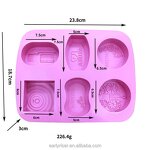 Silicone Mold Factory - OEM 6-Cavity Mold for Soap Chocolate Cake Making