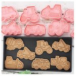 Vehicle Cookie Cutter Manufacturer - OEM 8pcs Construction Car Truck Biscuit Mold