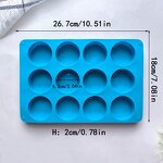 Round Soap Mold Factory - OEM 12-Cavity Food Grade Multipurpose Silicone Mold