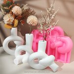Twist Vase Mold Factory - OEM Geometric Planter Modern Decor Silicone Molds