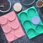 Round Silicone Mold Manufacturer - Custom 6-Cavity Soap Making Mold Bulk