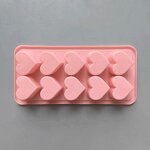 Heart Silicone Mold Factory - OEM 10-Cavity Ice Cube Tray for Soap Candle