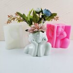 Bust Vase Mold Factory - OEM Succulent Resin Gypsum Sculpture Pen Holder Mold