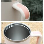 Car Cup with Handle Factory - OEM 40oz Large Capacity Double-Layer Straw