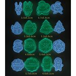 Christmas Cookie Cutter Manufacturer - OEM 8pcs Santa Gingerbread Man Tree Mold