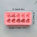 Heart Silicone Mold Factory - OEM 10-Cavity Ice Cube Tray for Soap Candle