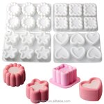 Flower Mousse Mold Factory - OEM 3D Cupcake Bakeware Soap Cake Pan Mold