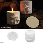 Mushroom Jar Silicone Mold Factory - OEM Cement Planter with Lid Candle Cup