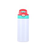 Kids Water Bottle Factory - OEM 350ml Double Insulated Flip Top Straw Cup