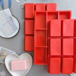 Rectangle Soap Mold Factory - OEM Large Food Grade 9-Cavity Silicone Mold