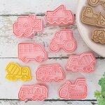 Vehicle Cookie Cutter Manufacturer - OEM 8pcs Construction Car Truck Biscuit Mold
