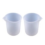 Resin Measuring Cup Factory - OEM Crystal Non-stick Silicone 100ml Mixing Cup