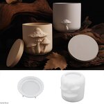 Mushroom Jar Silicone Mold Factory - OEM Cement Planter with Lid Candle Cup