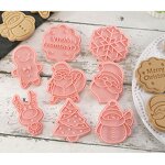 Christmas Cookie Cutter Manufacturer - OEM 8pcs Santa Gingerbread Man Tree Mold
