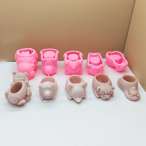 Cartoon Planter Mold Factory - OEM Dog Polar Bear Succulent Pot Candle Cup