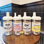 Glass Milk Tea Cup Factory - OEM High Borosilicate Large Diameter Straw Cup