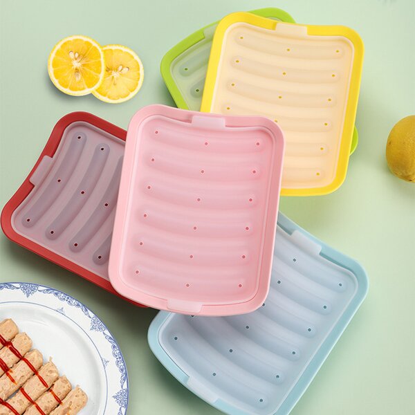 Sausage Silicone Mold Manufacturer - OEM 6 Cavity Hotdog Maker Baking Mold