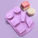 Silicone Mold Factory - OEM 6-Cavity Mold for Soap Chocolate Cake Making